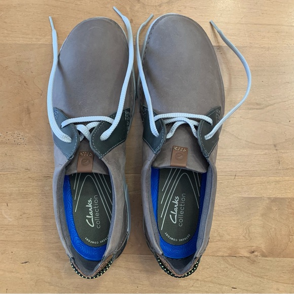 NEW. Men’s Clarke Gray Leather Shoes - 13 - Picture 11 of 11